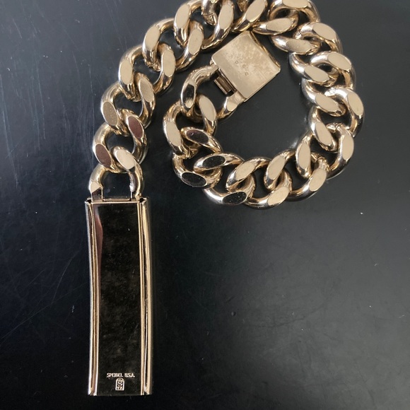 Speidel ID Bracelet Brushed Gold Tone - Picture 13 of 13